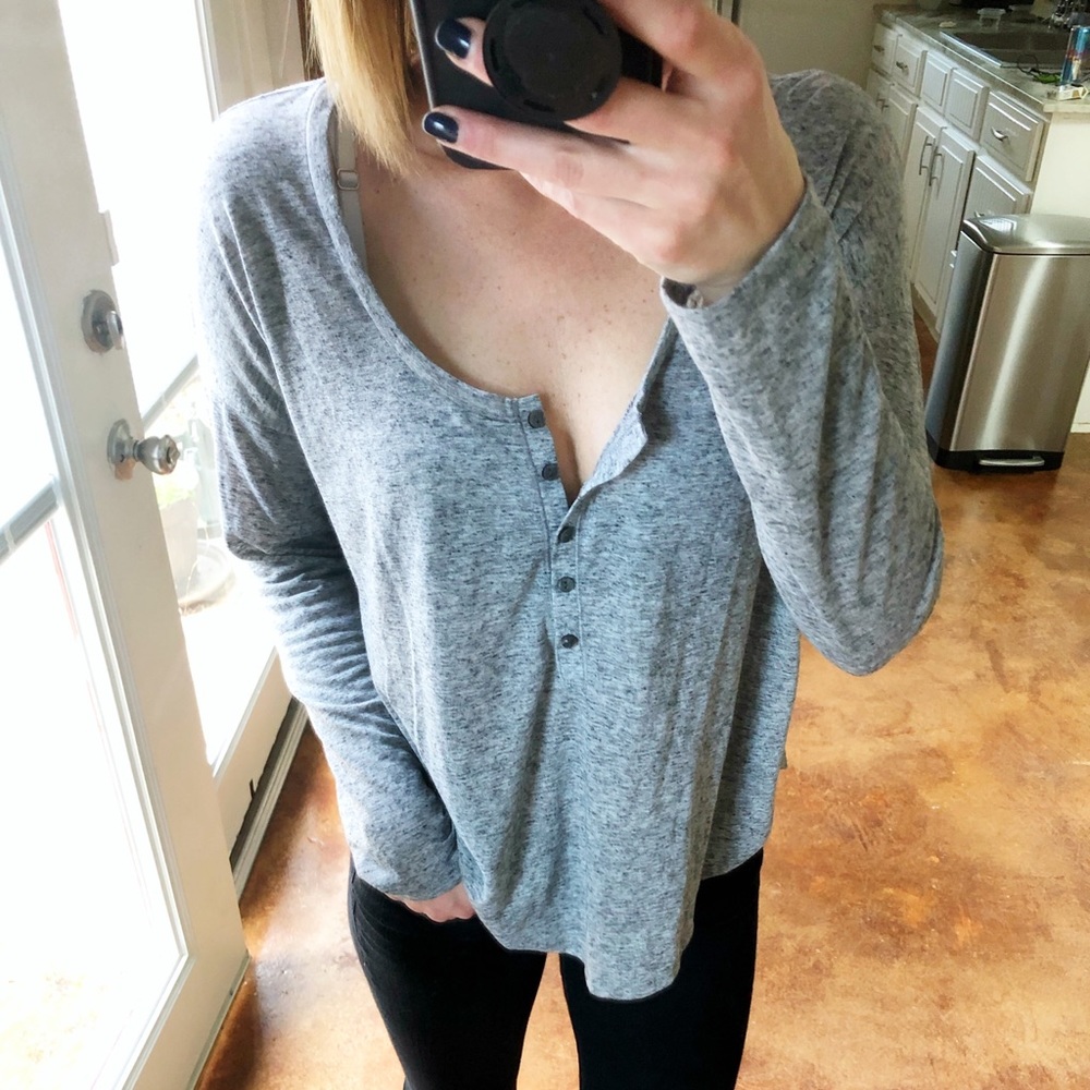 Victoria’s Secret Dreamer Long Sleeve Henley Tee